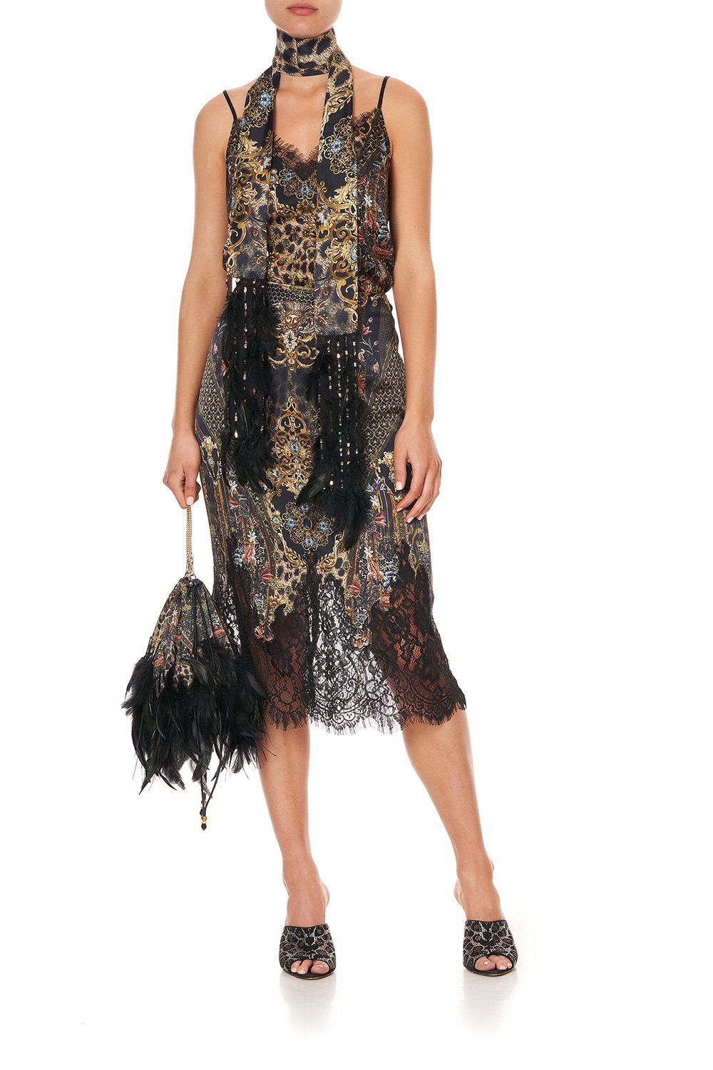 SLIP MIDI SKIRT ABINGDON PALACE