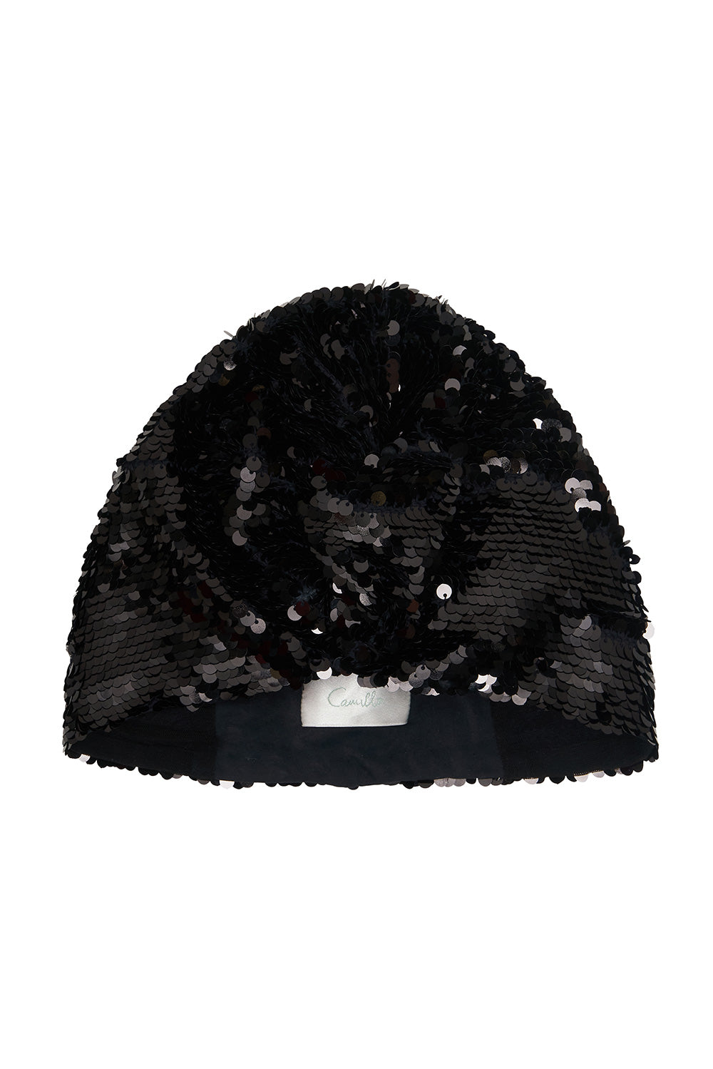 KNOT FRONT TURBAN SOLID BLACK