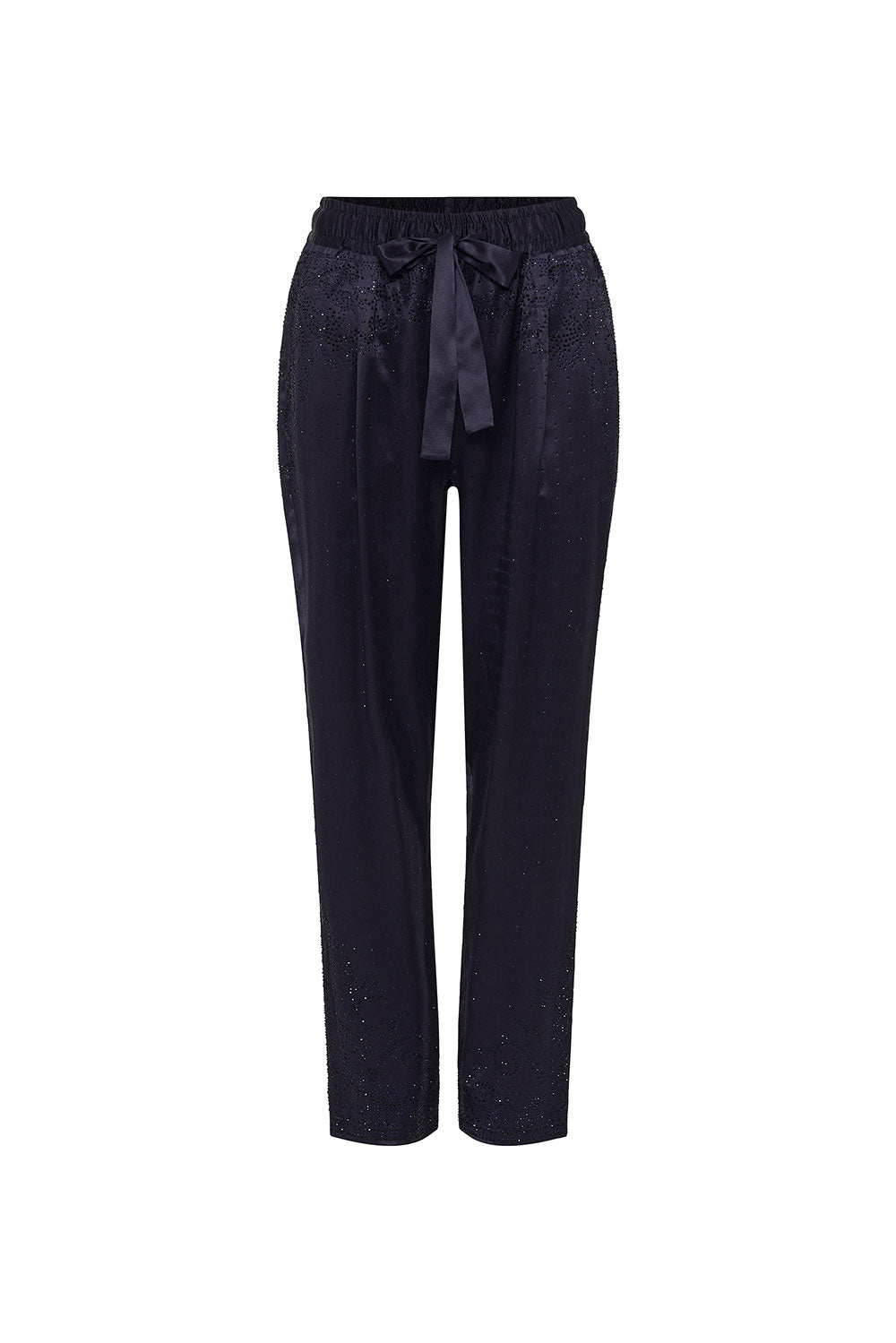 DROP CROTCH SLIM LEG PANT LUXE NAVY