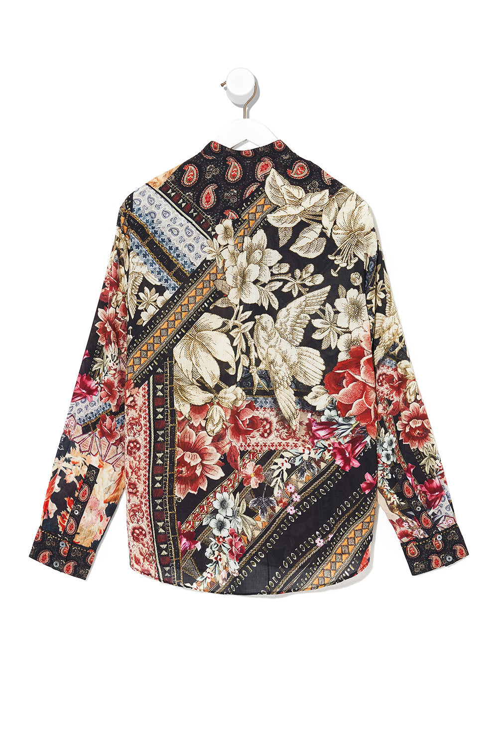 LONG SLEEVE MANDARIN COLLAR SHIRT MEADOW HE WROTE