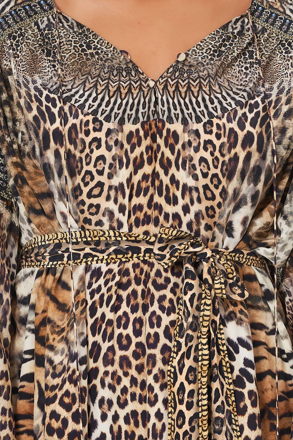 BLOUSON TIE DRESS WITH YOKE CALL OF THE CATHEDRAL