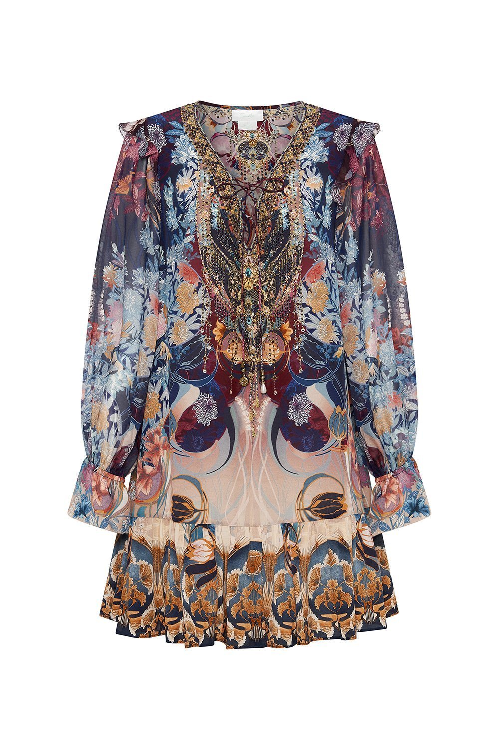 RUFFLE LACE UP DRESS NOUVEAU NIGHTS