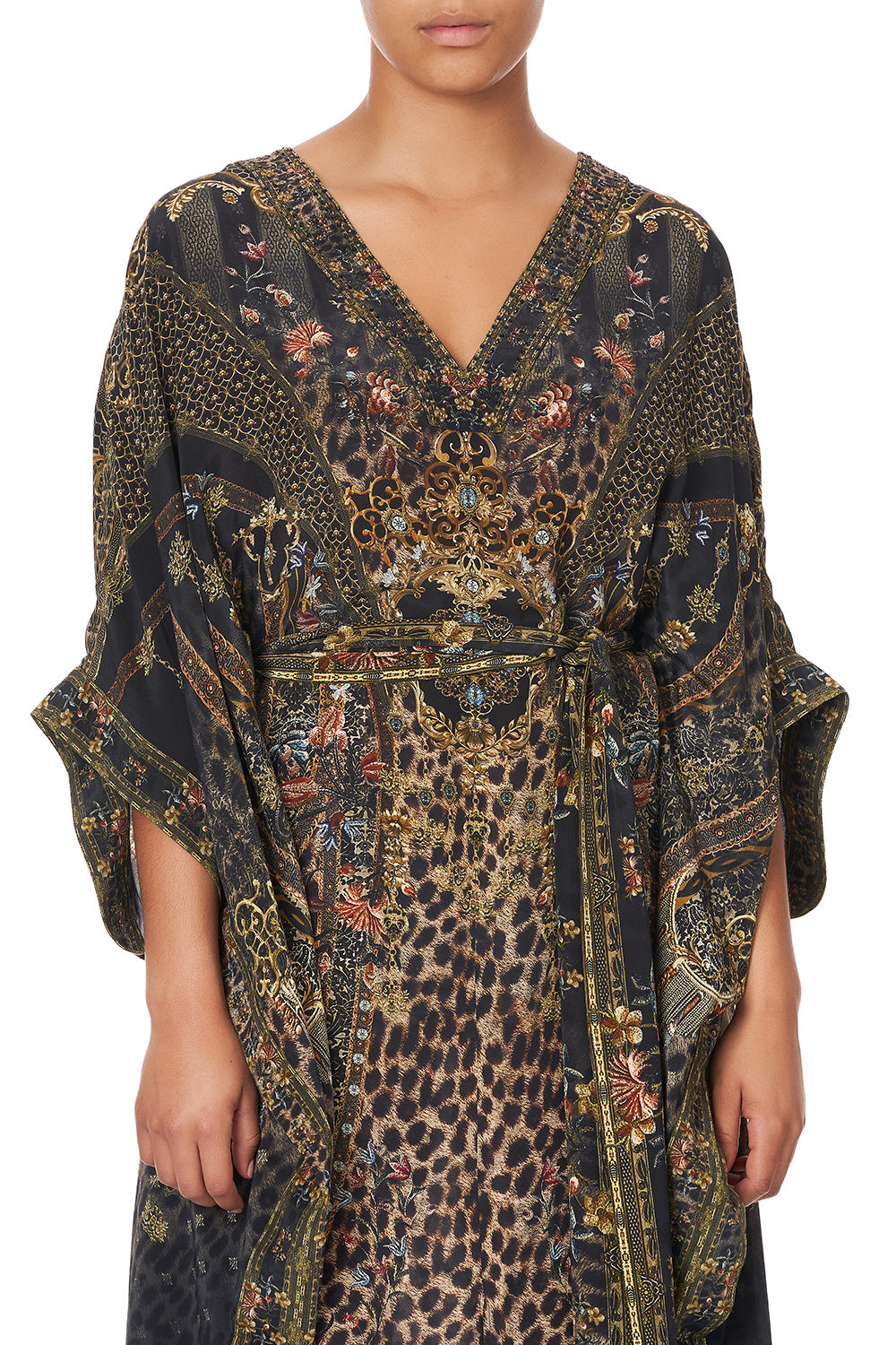 KAFTAN WITH V-NECKBAND AND BELT ABINGDON PALACE