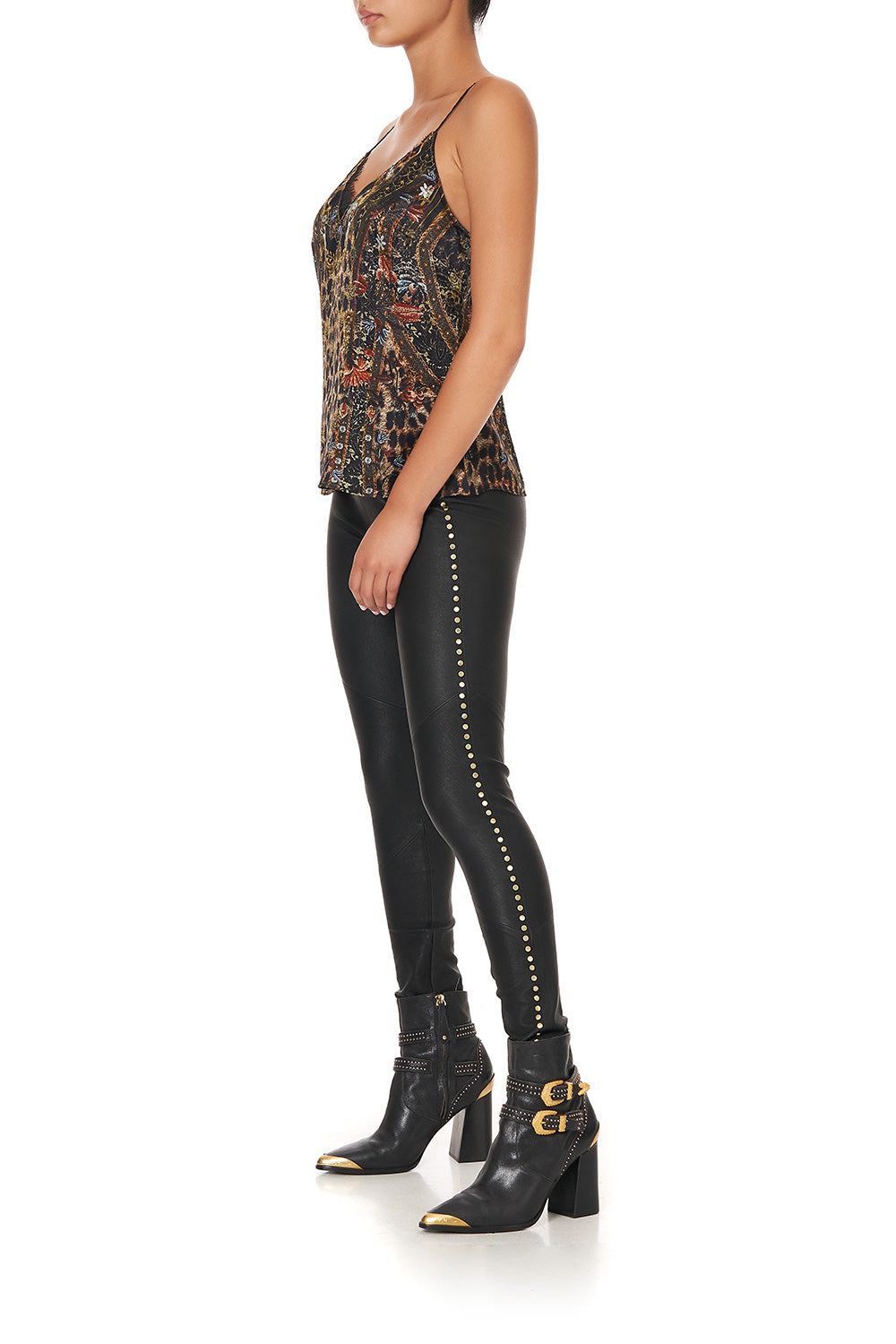 LEGGING WITH INVISIBLE ZIP LEATHER