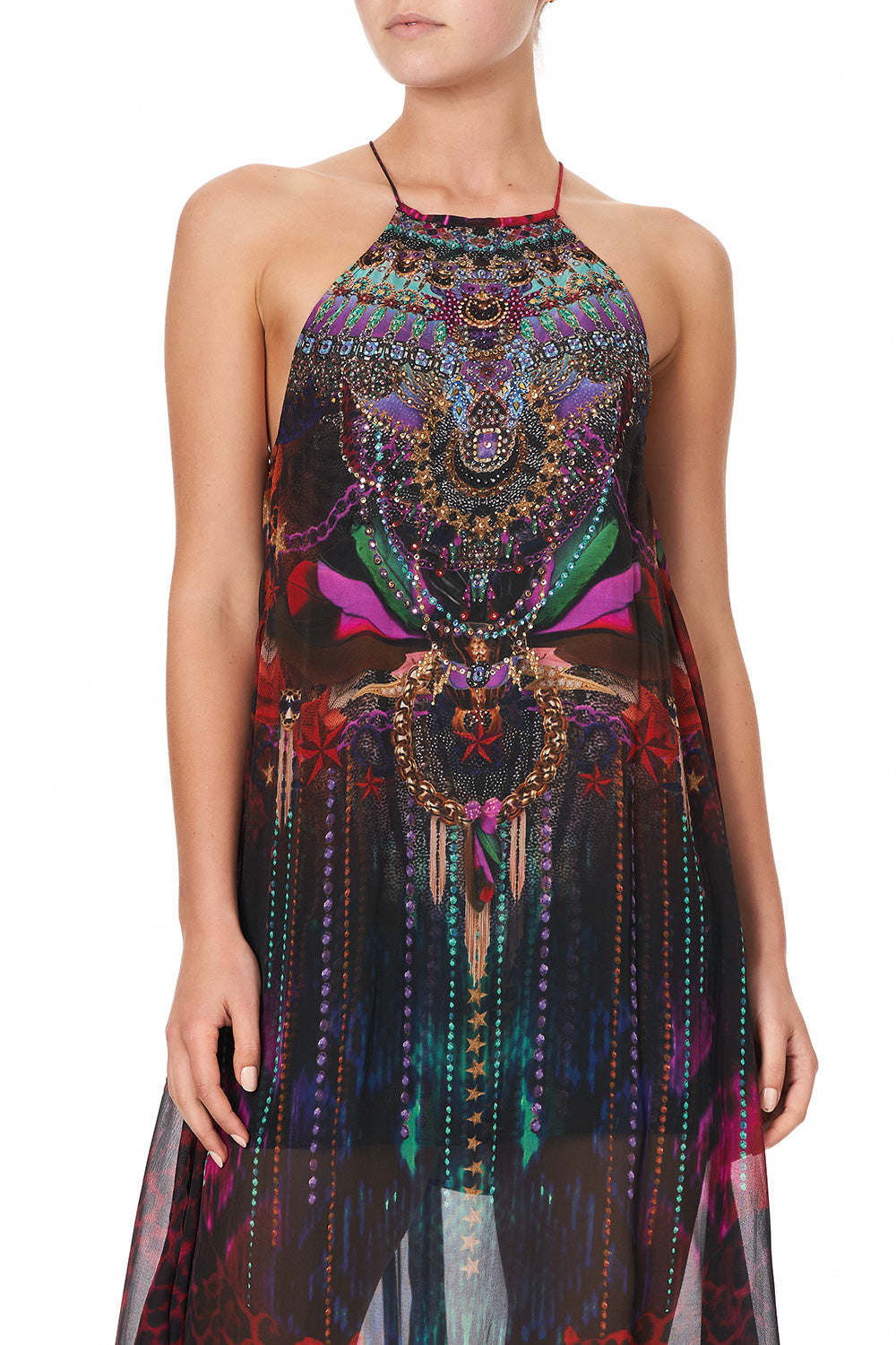 HALTER OVERLAY DRESS ROCKET WOMAN