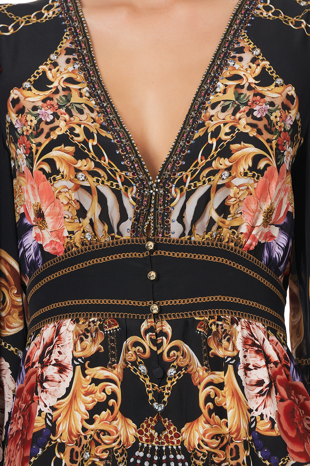 BUTTON FRONT FRILL DRESS A NIGHT IN THE 90S