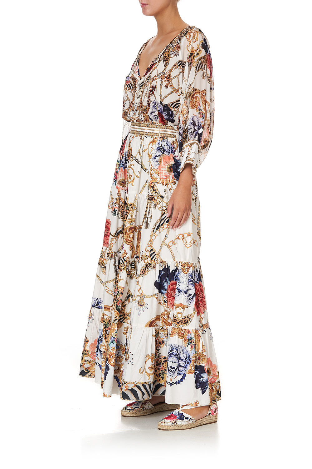 RAGLAN SLEEVE BUTTON UP TOP REIGN SUPREME