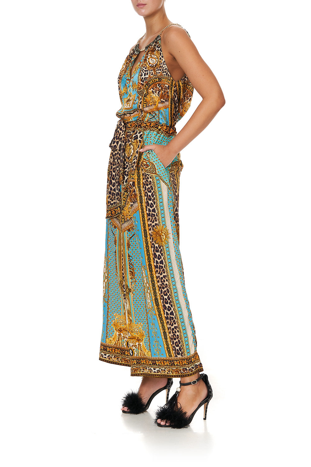 LOUNGE TROUSER WITH TIE WAIST DRIPPING IN DECADENCE