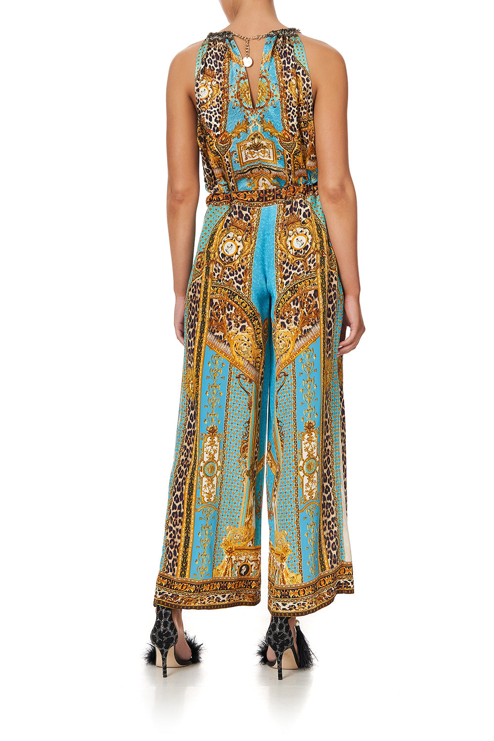 LOUNGE TROUSER WITH TIE WAIST DRIPPING IN DECADENCE