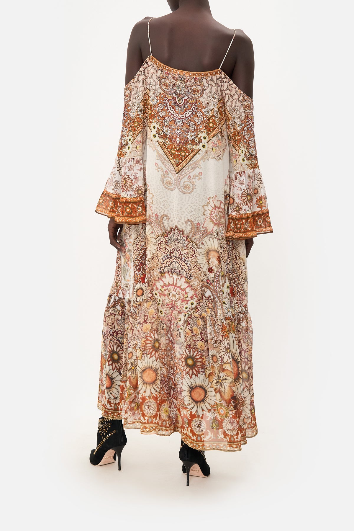 DROP SHOULDER LONG SLEEVE DRESS HEART OF A HIPPIE