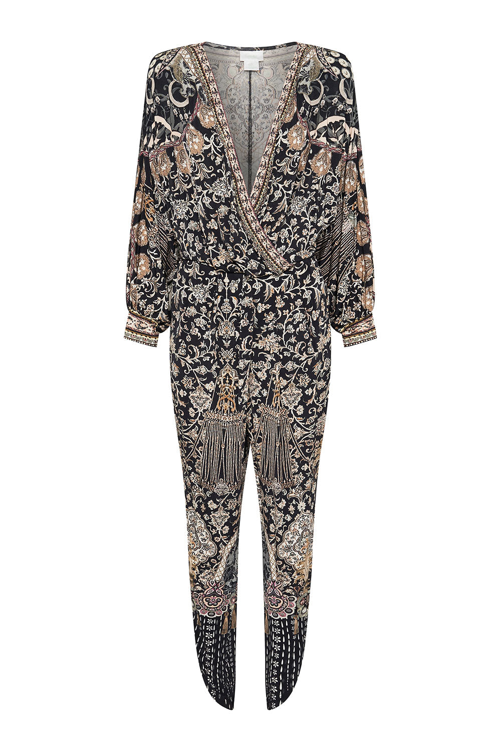 JERSEY TWIST FRONT JUMPSUIT DUST HER OFF