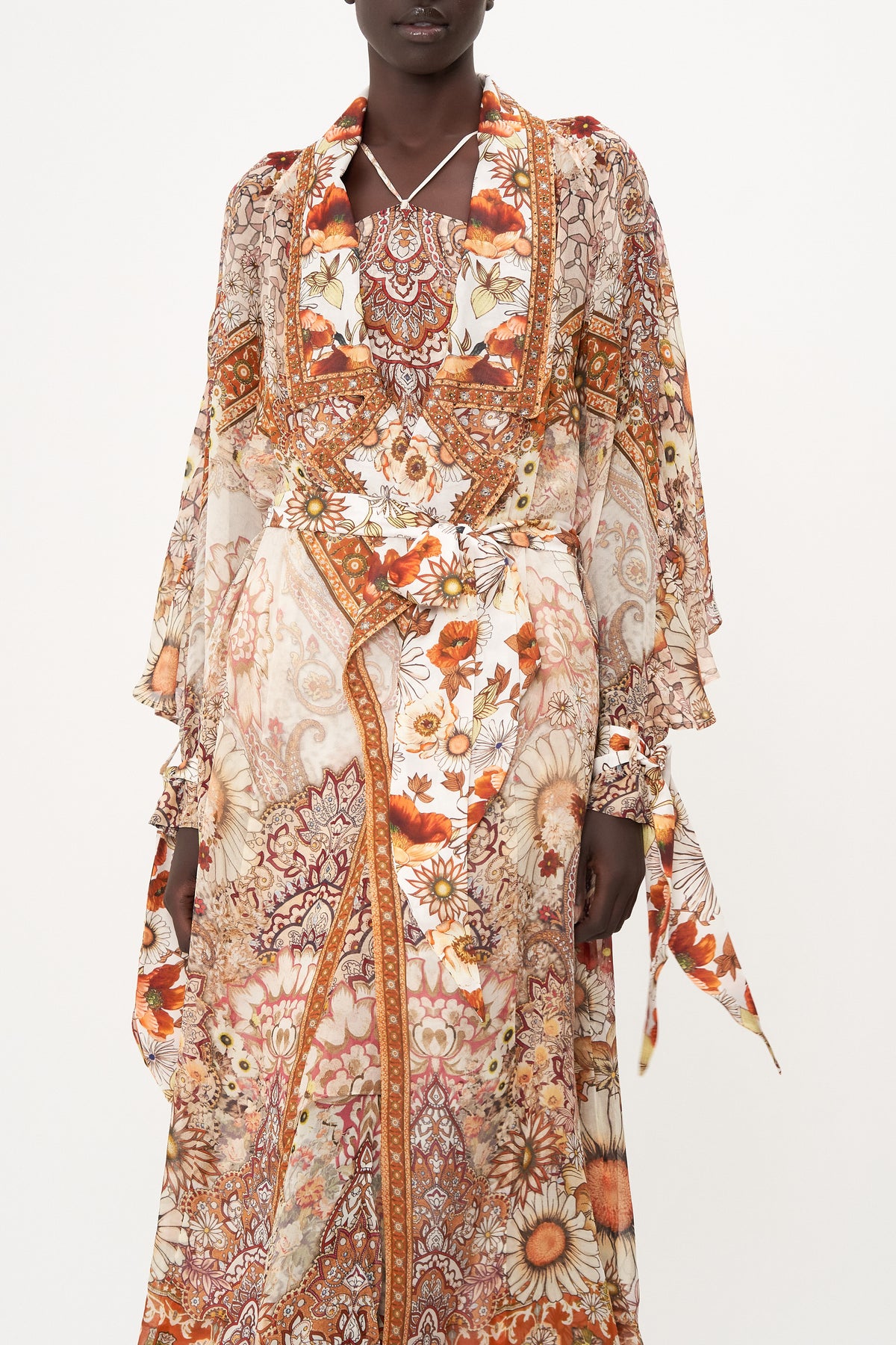 SOFT TRENCH WITH TIES HEART OF A HIPPIE