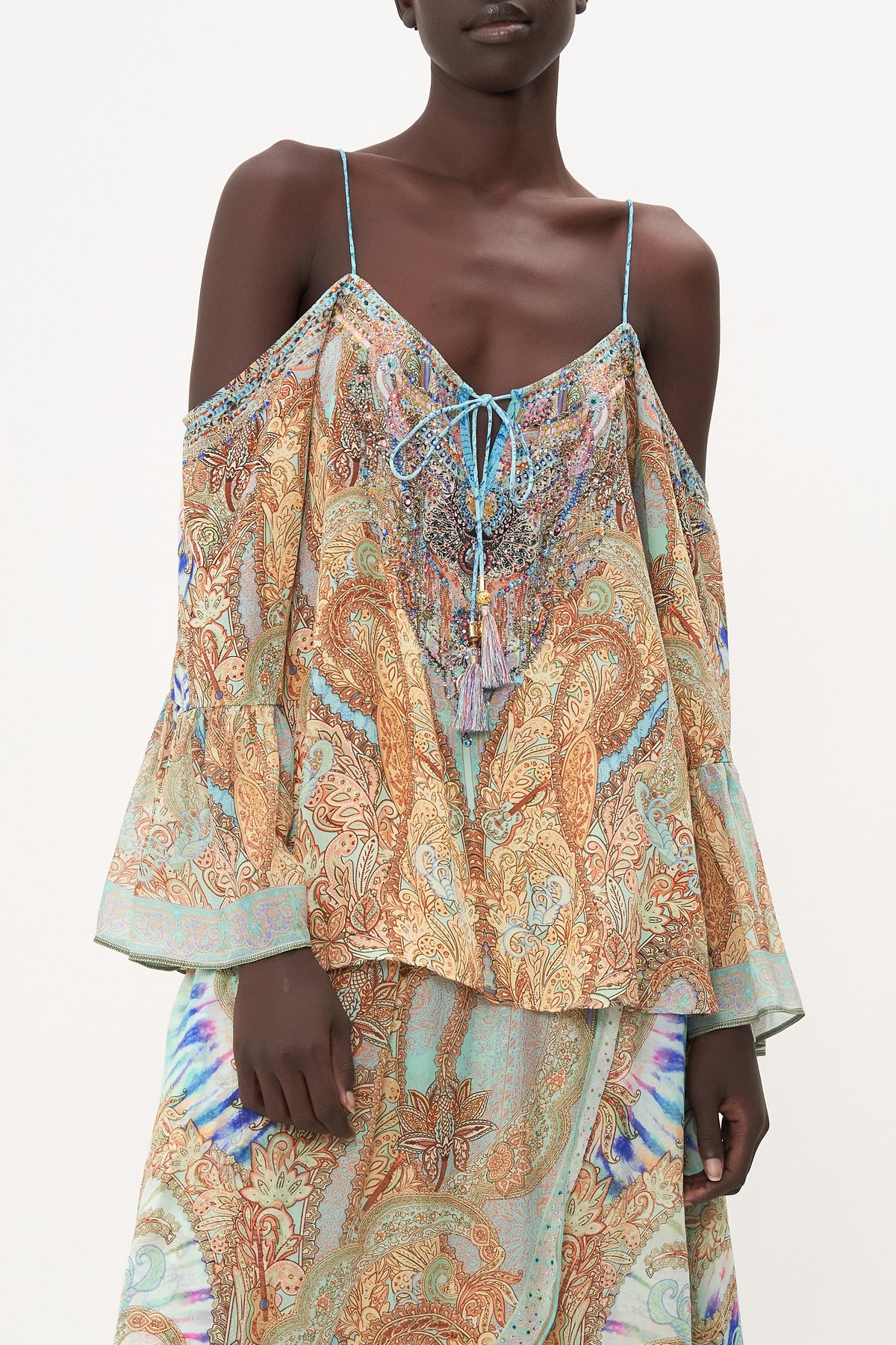 DROP SHOULDER TOP MAKE LOVE NOT WAR