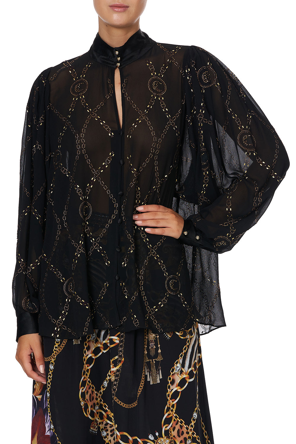 DROP SLEEVE SWING BLOUSE A NIGHT IN THE 90S
