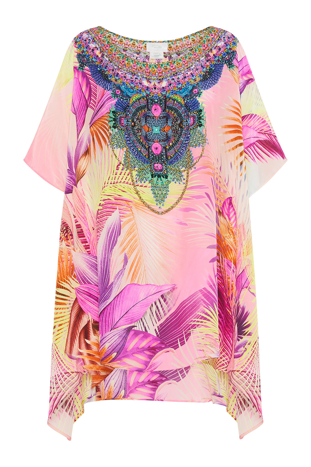 SHORT ROUND NECK KAFTAN SOUTH BEACH SUNRISE