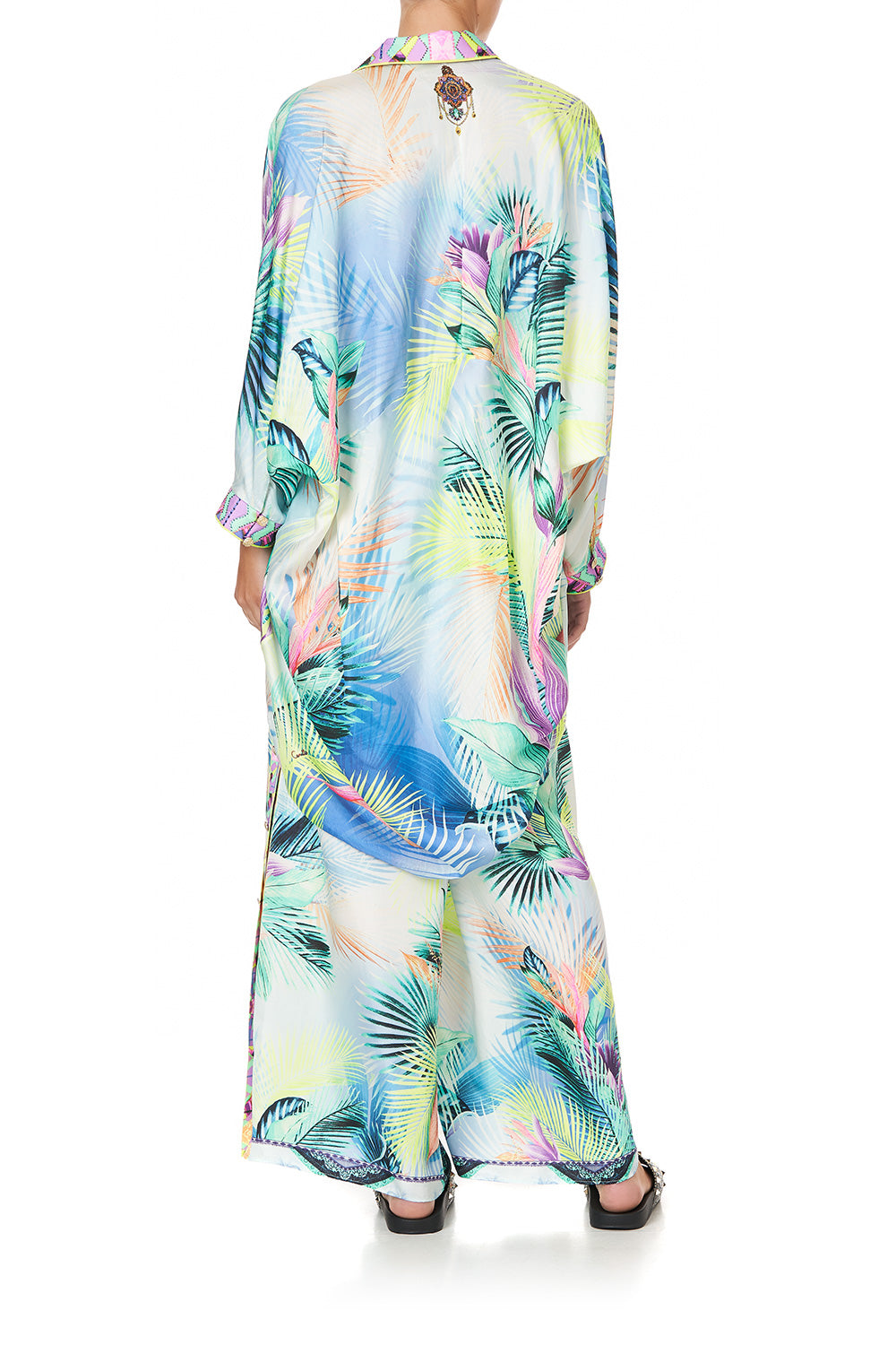 BUTTON UP TOP WITH DRAPED BACK WHATS YOUR VICE