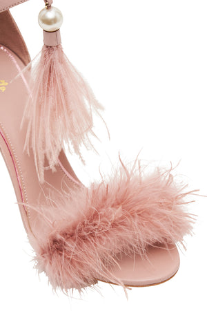 FEATHERED HEEL SOLID PINK