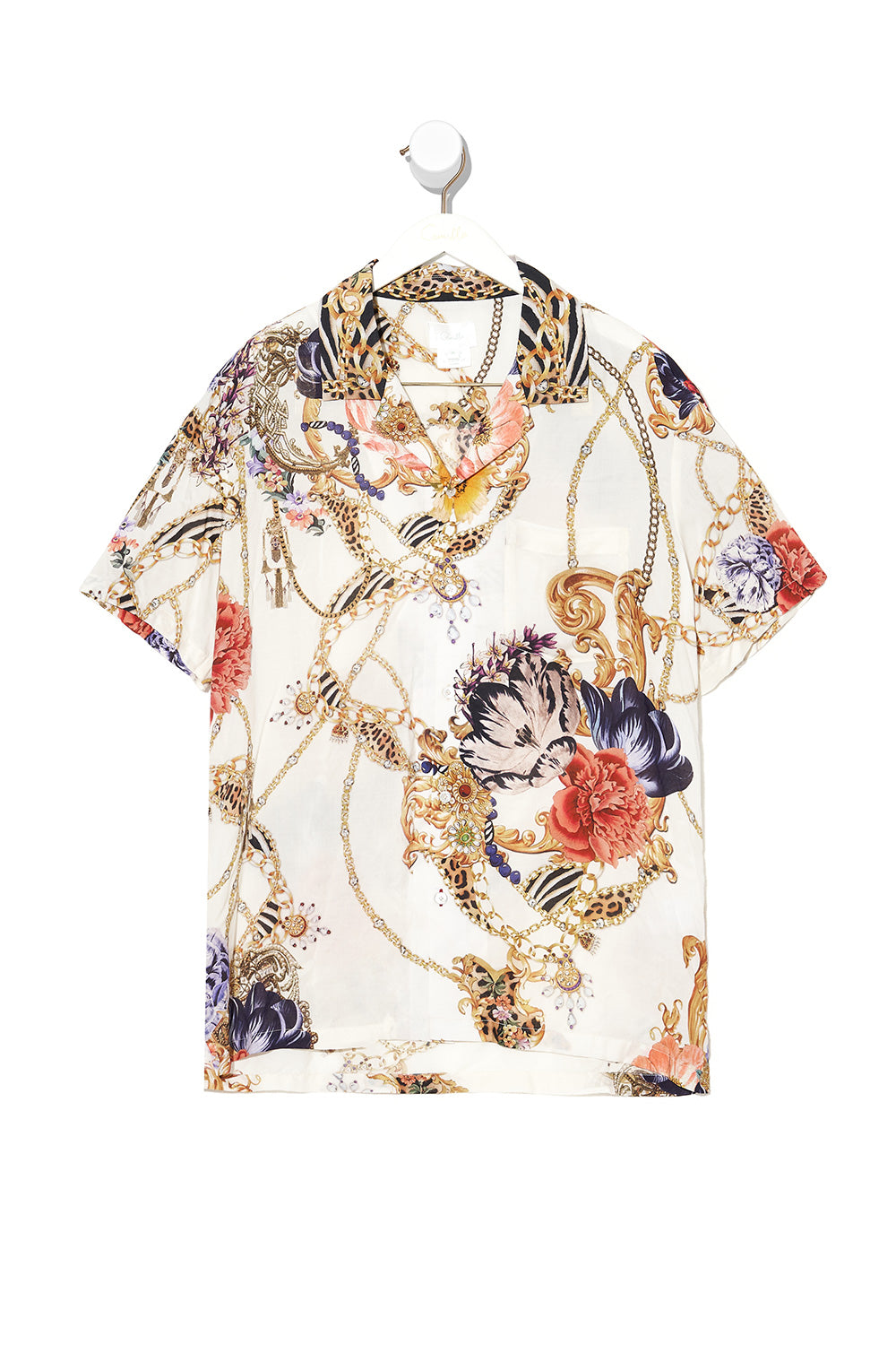 SHORT SLEEVE CAMP COLLARED SHIRT REIGN SUPREME