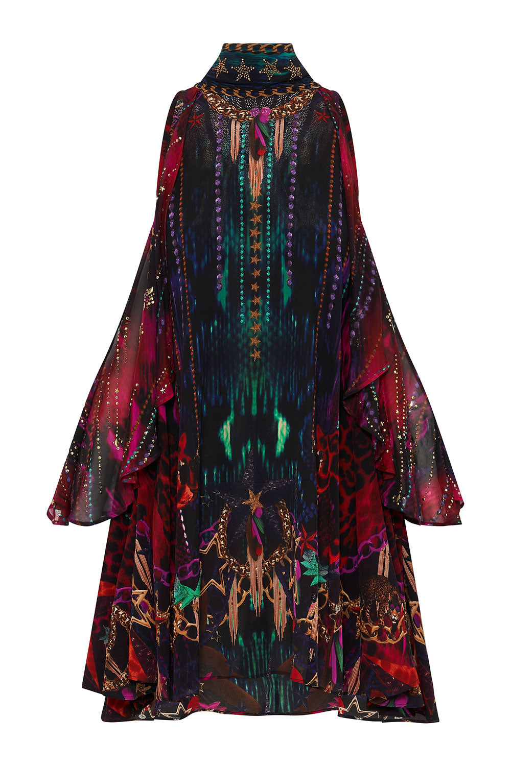 NECK TIE SHORT DRESS ROCKET WOMAN