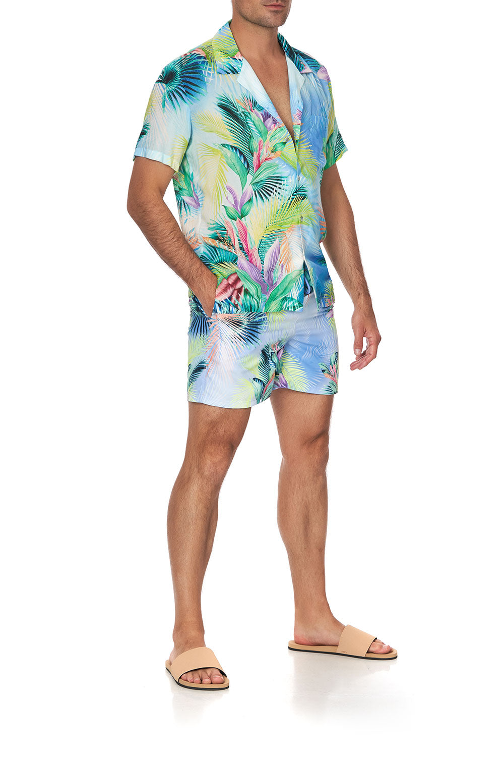 SHORT SLEEVE CAMP COLLARED SHIRT WHATS YOUR VICE