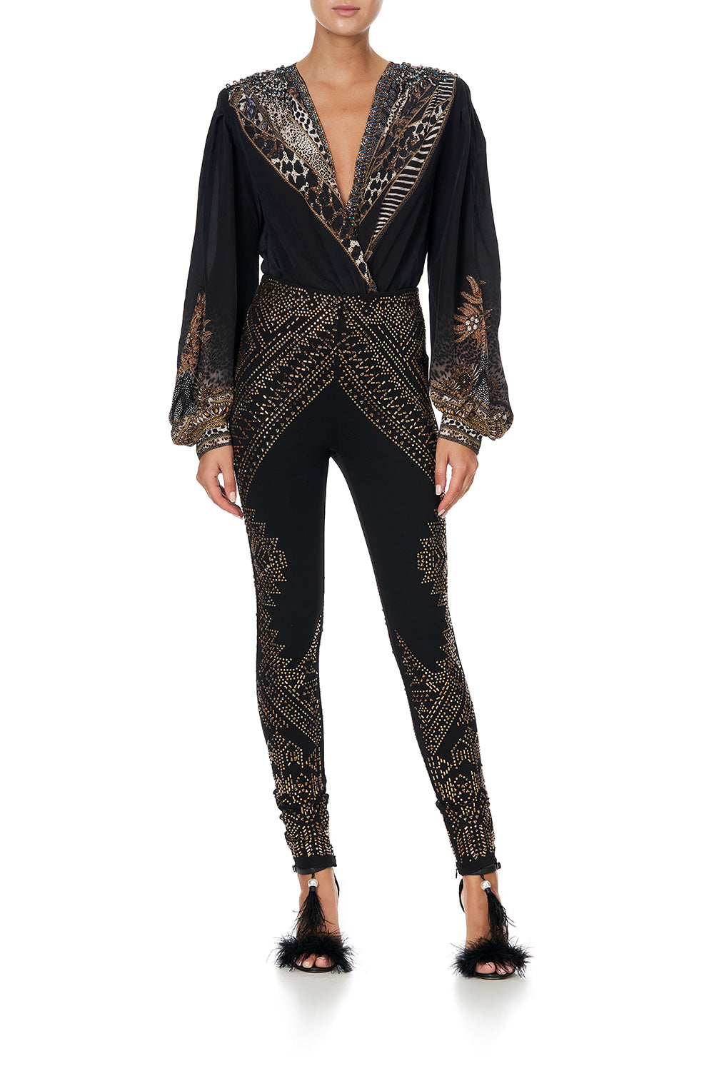 BLOUSON SLEEVE BODY SUIT LADY STARDUST