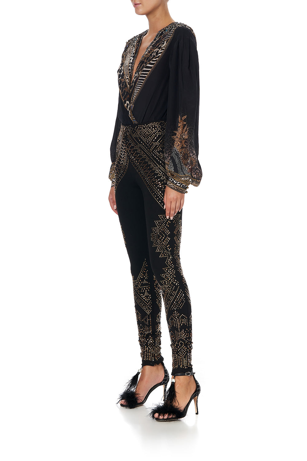 BLOUSON SLEEVE BODY SUIT LADY STARDUST