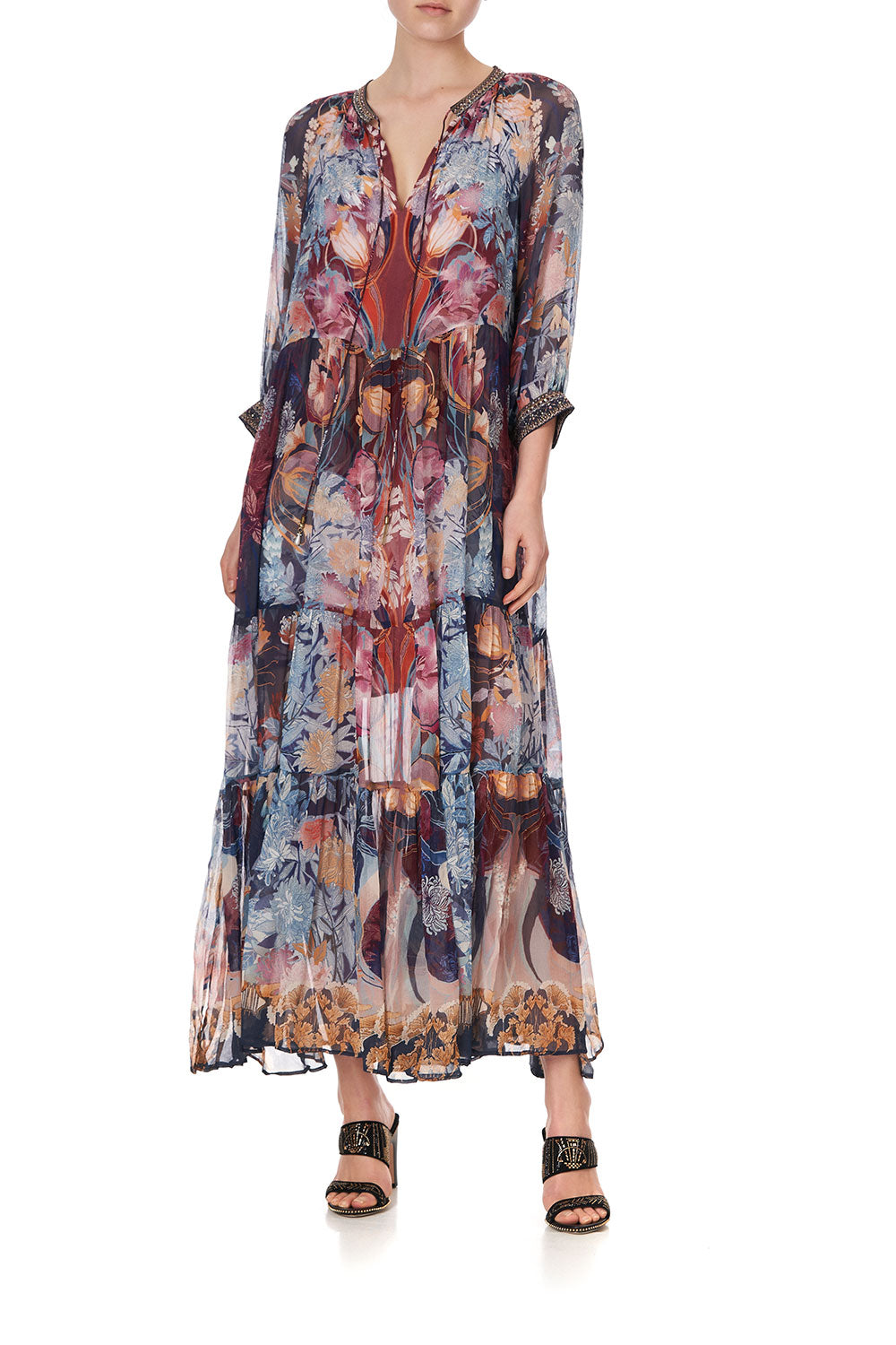 LONG GATHERED PANEL DRESS NOUVEAU NIGHTS