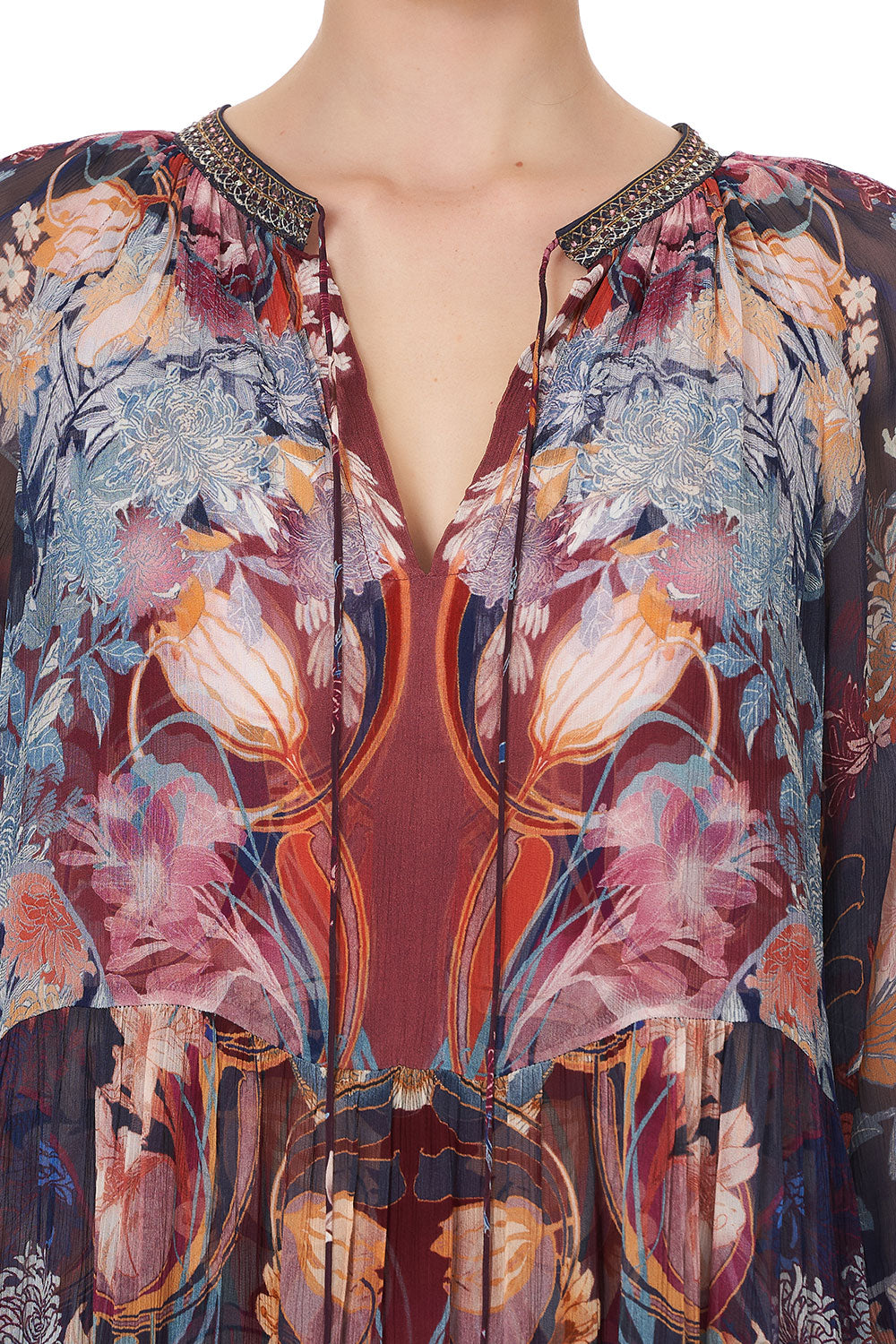 LONG GATHERED PANEL DRESS NOUVEAU NIGHTS