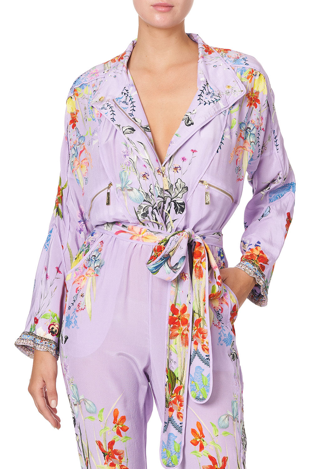 ZIP FRONT PANEL JUMPSUIT AT FIRST SIGHT