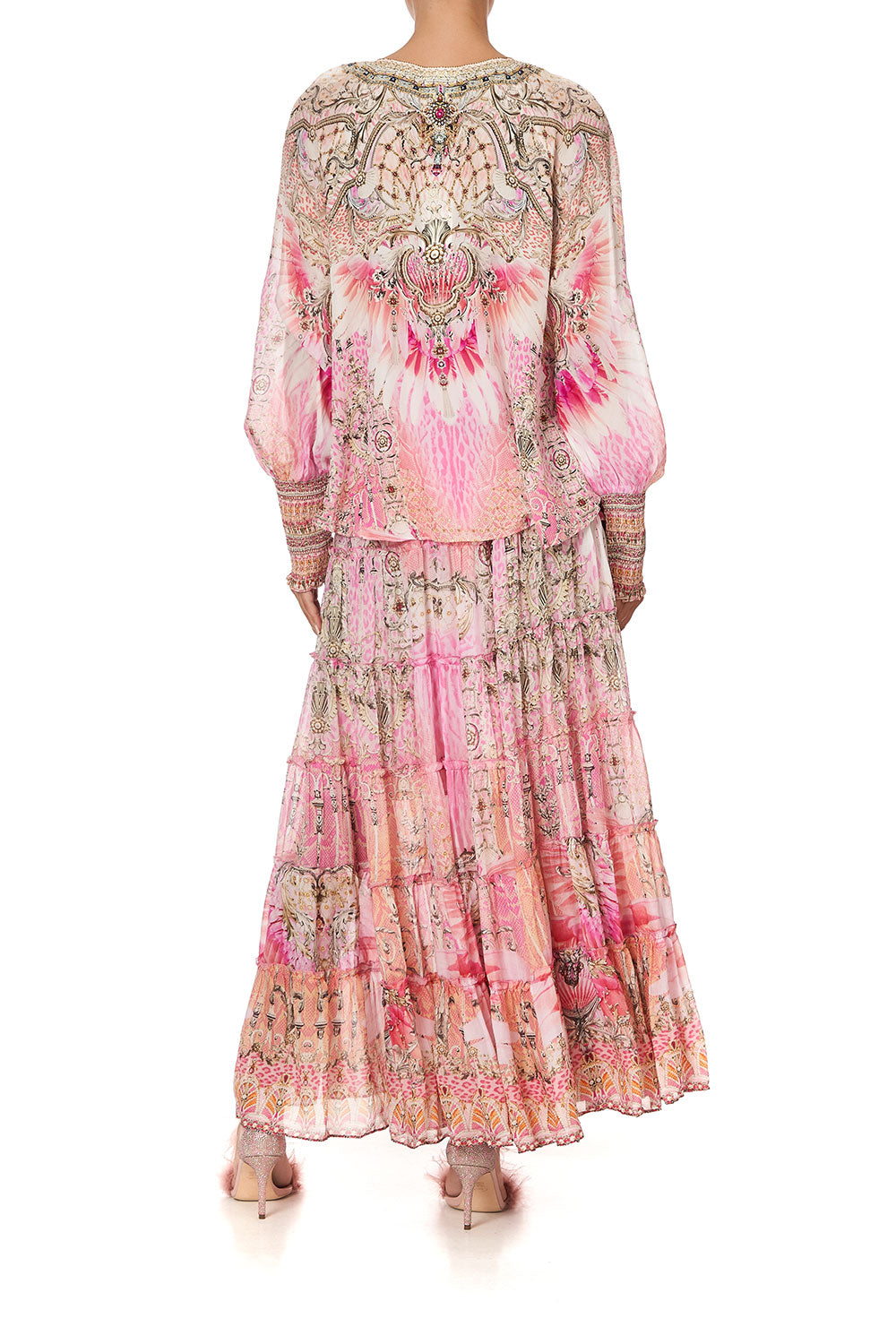 SHIRRED CUFF BLOUSE DECO DARLING