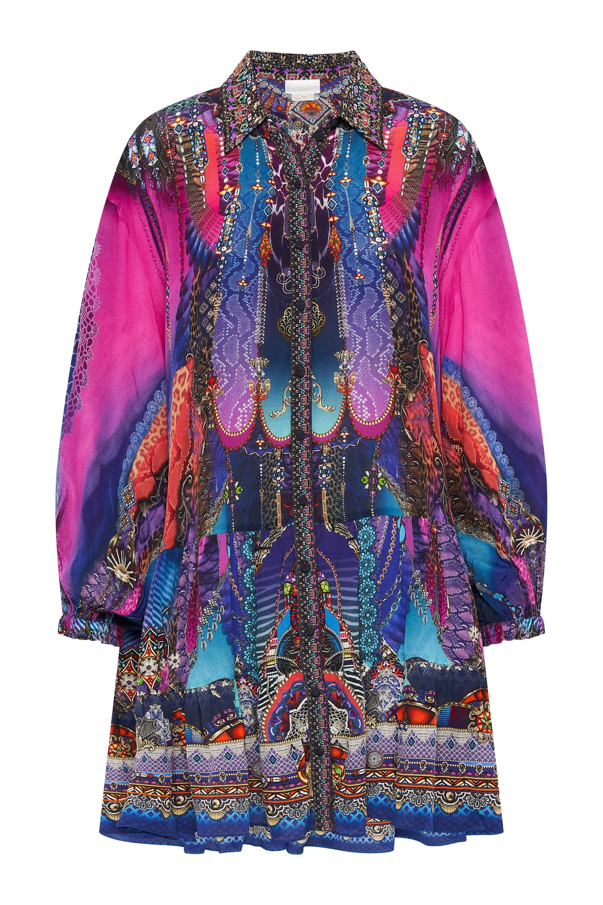 TIERED SHIRT DRESS MIDNIGHT MADNESS