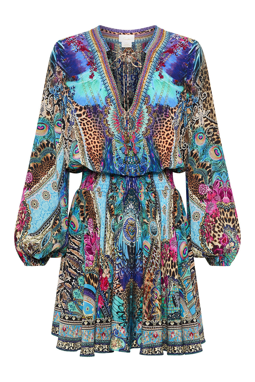 SHIRRED RELAXED SHORT DRESS BASILICA BEAUTY