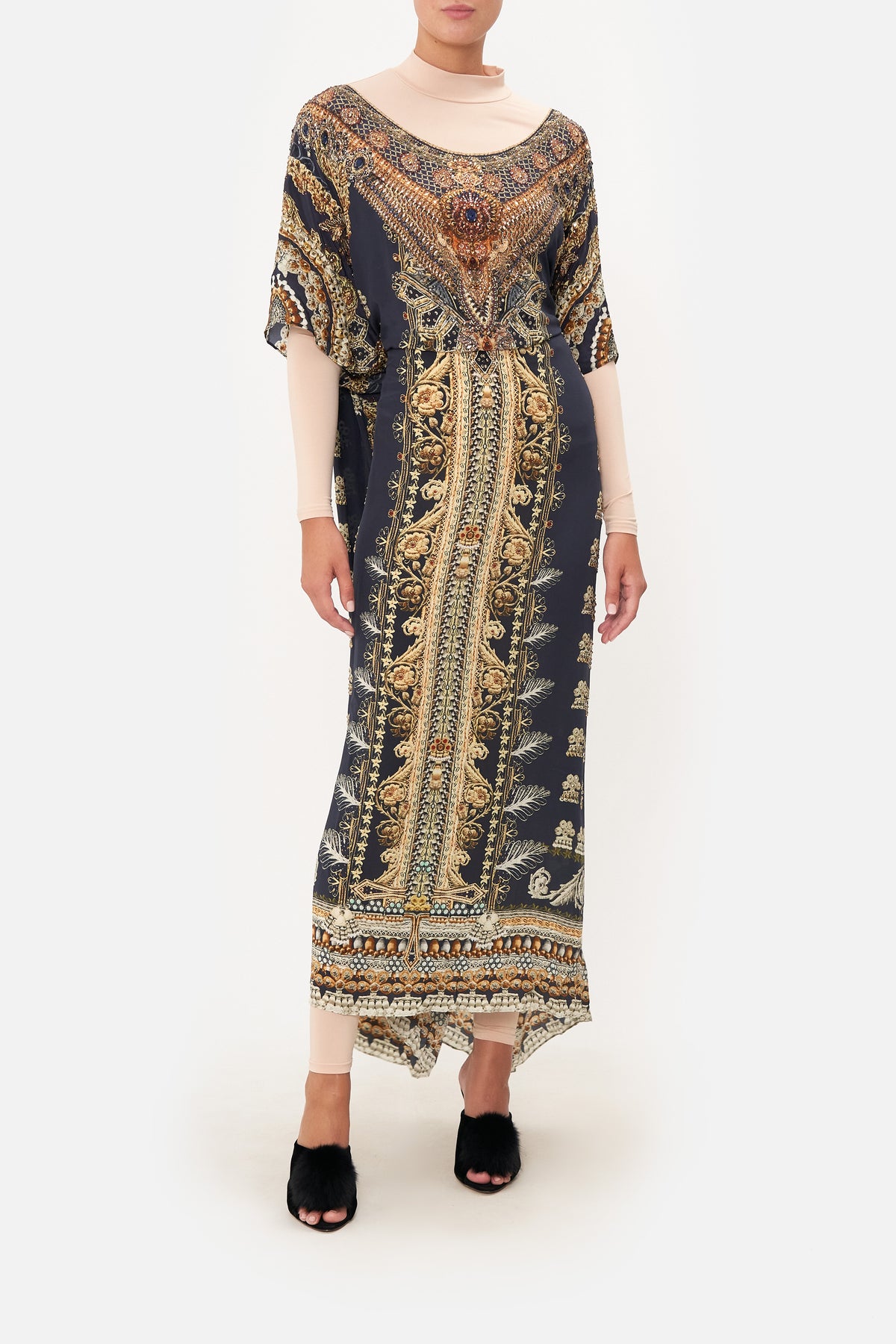 LUXE ROUND NECK KAFTAN ITS ALL OVER TORERO