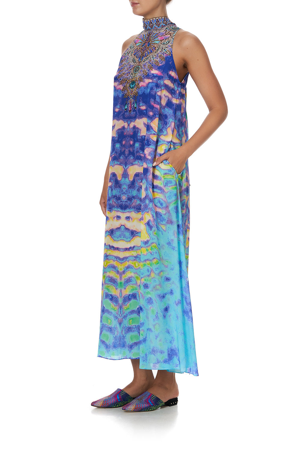 HIGH NECK DRESS WITH BACK NECK TIE THE CALL OF THE BANSHEE