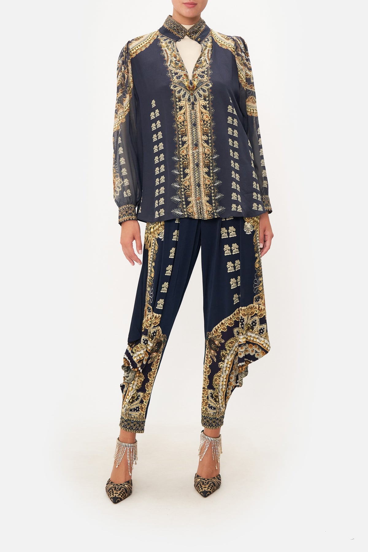 DROP SLEEVE SWING BLOUSE ITS ALL OVER TORERO