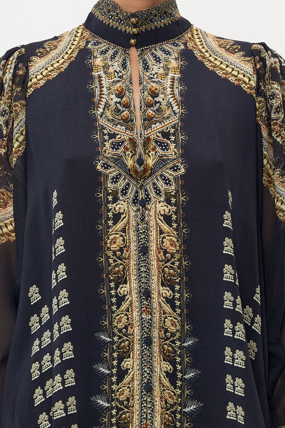 DROP SLEEVE SWING BLOUSE ITS ALL OVER TORERO