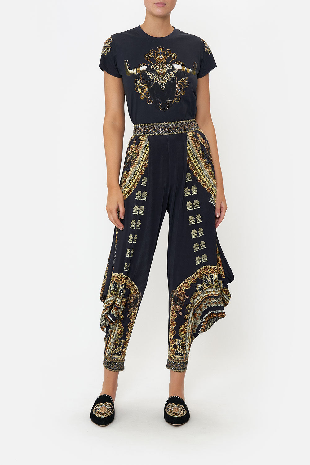 JERSEY DRAPE PANT WITH POCKET ITS ALL OVER TORERO