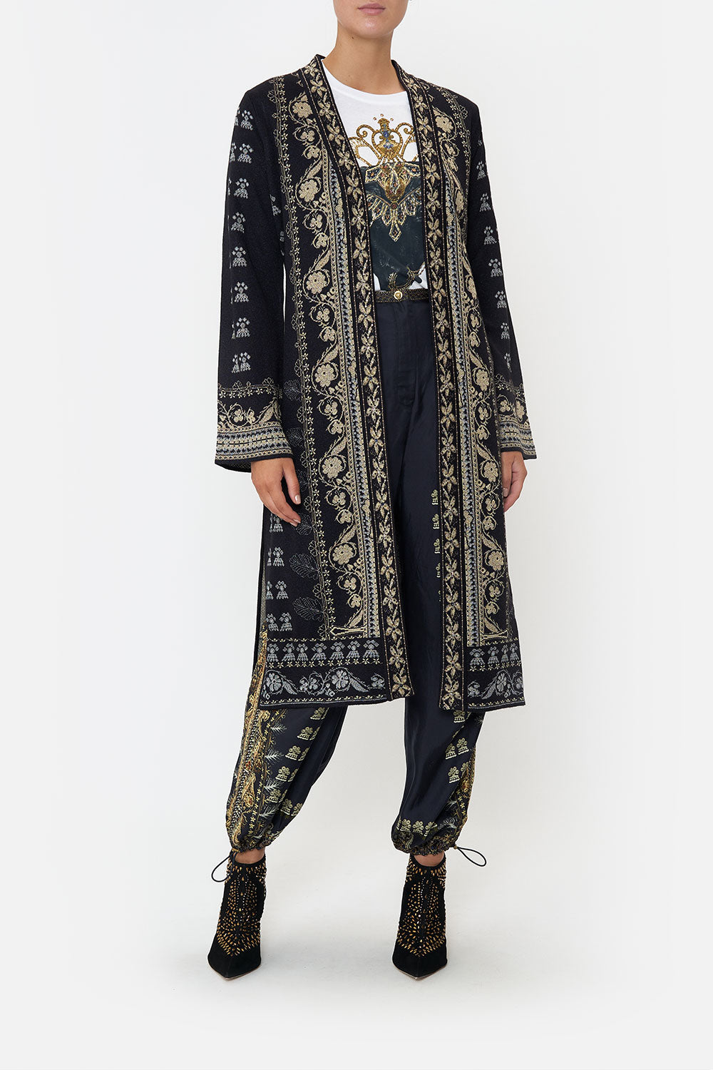 LONG CARDIGAN WITH BELT ITS ALL OVER TORERO