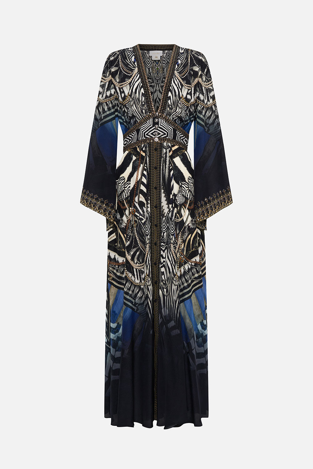 KIMONO SLEEVE DRESS WITH SHIRRING DETAIL KNIGHT OF THE WILD