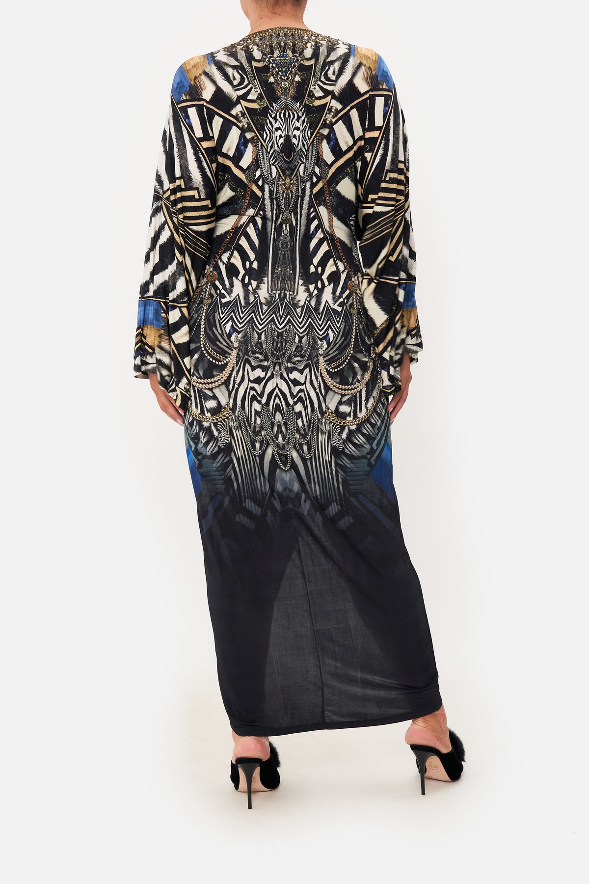 LONG SPLIT FRONT TWIST DRESS KNIGHT OF THE WILD