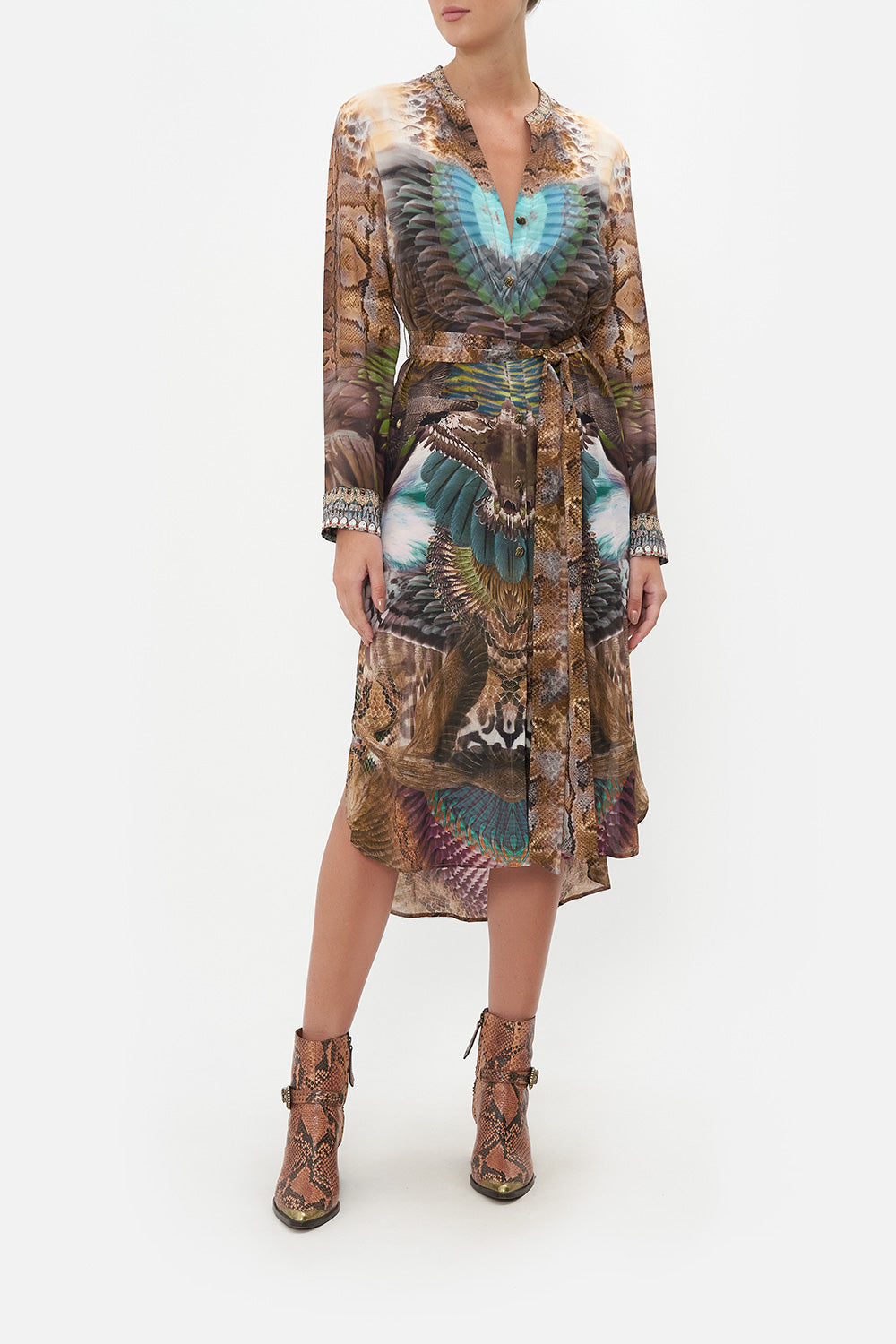 MID LENGTH SHIRT DRESS CALL OF THE FALCON