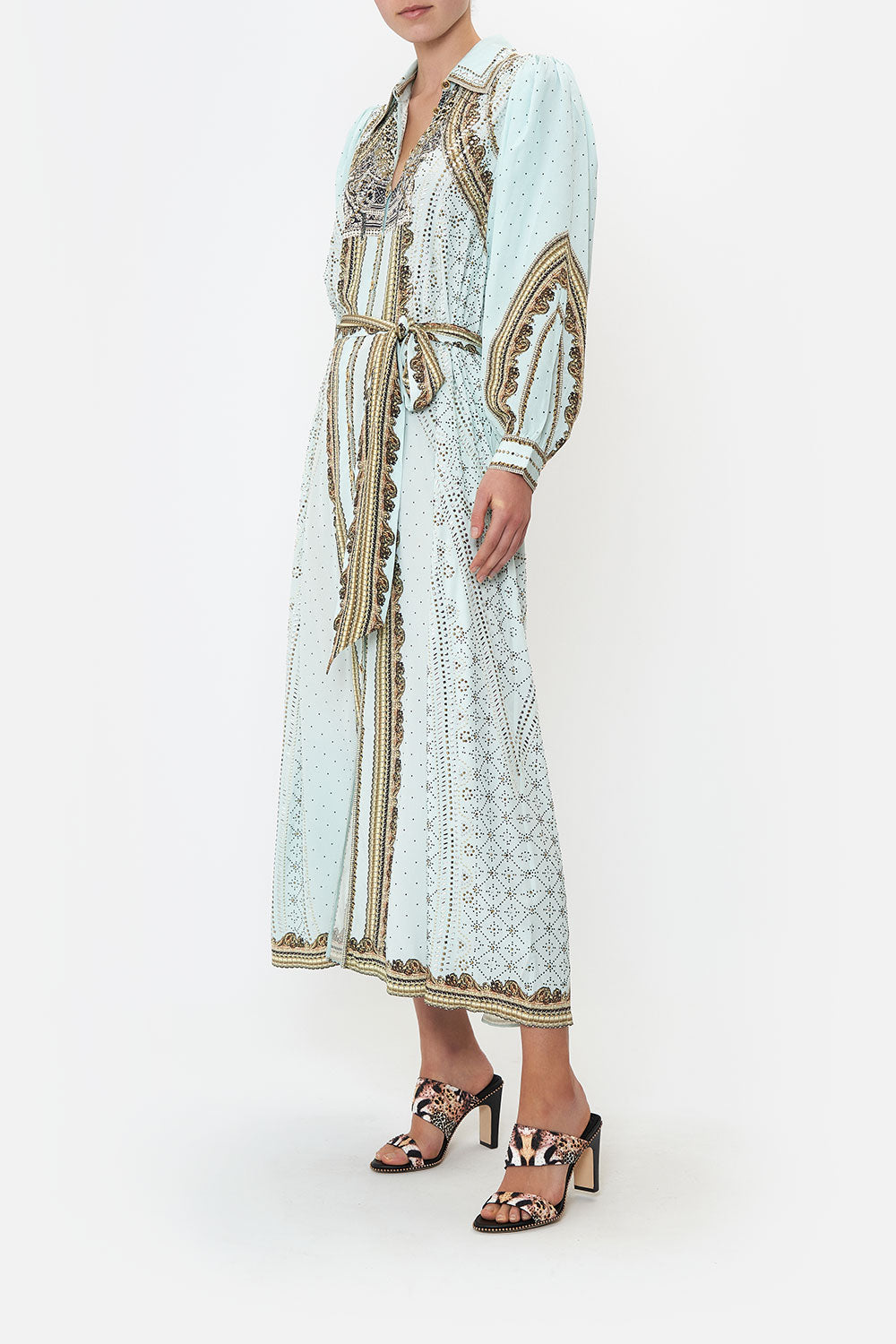 CURVED COLLAR SHIRT DRESS LUXE ESPIRITU