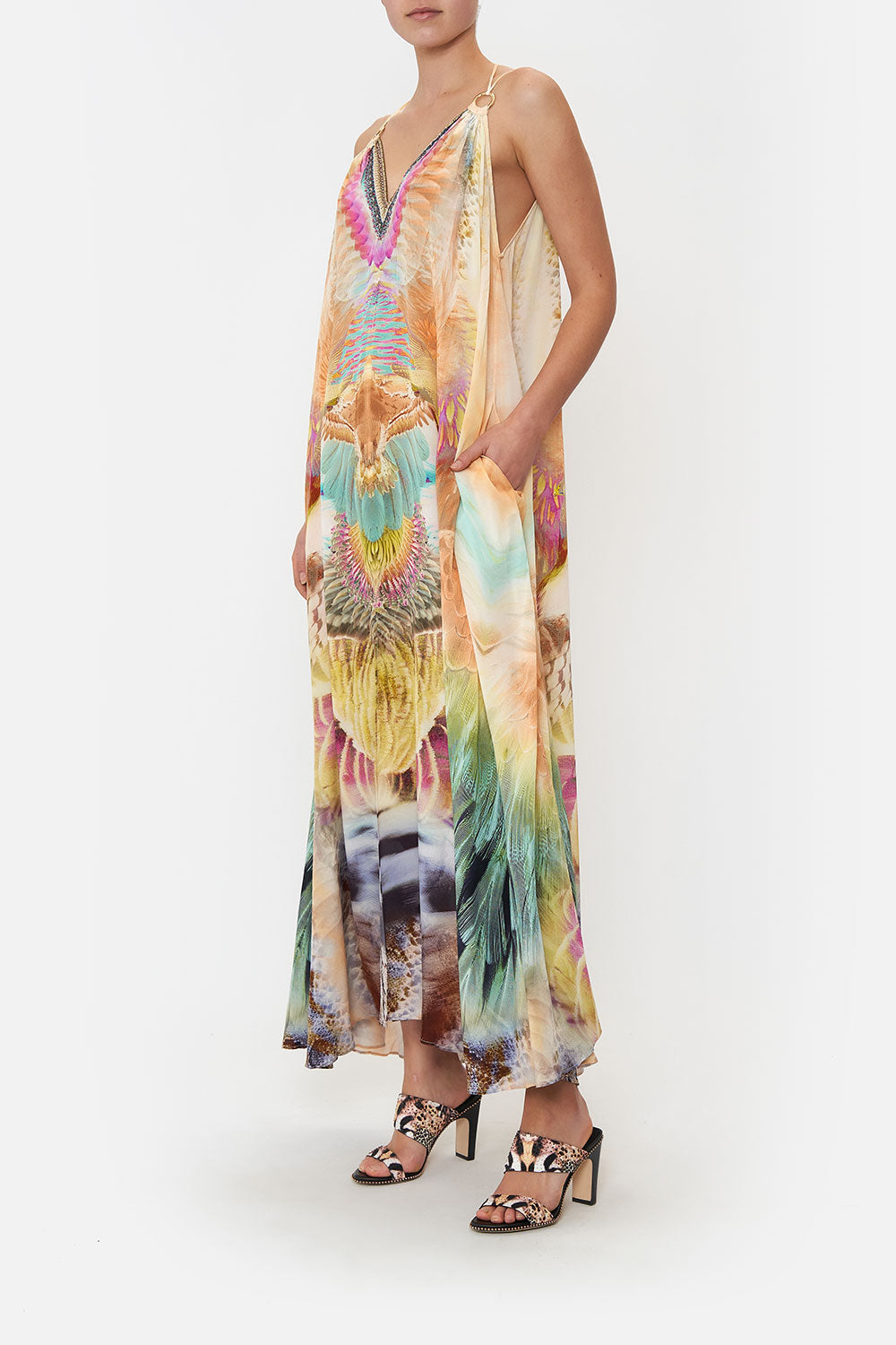 RING DETAIL STRAP DRESS TAKE FLIGHT