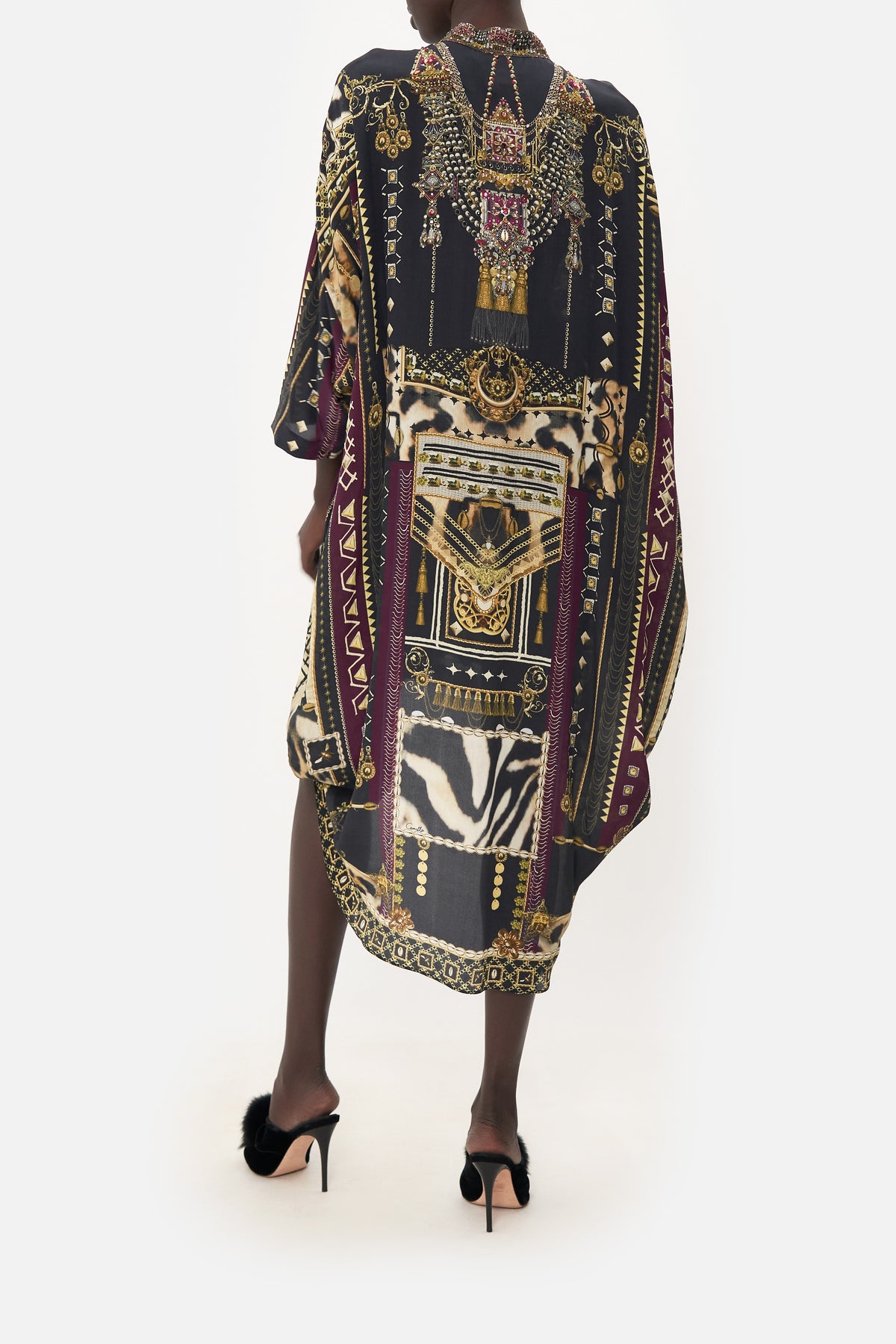 SCOOP BACK SHIRT DRESS DESERT DREAMS