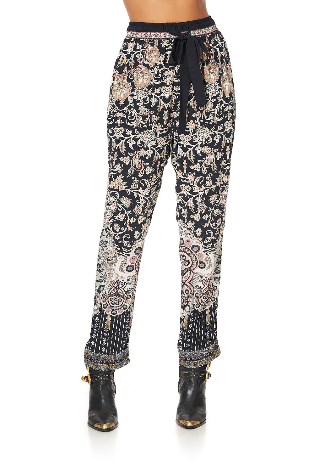 DROP CROTCH SLIM LEG PANT DUST HER OFF