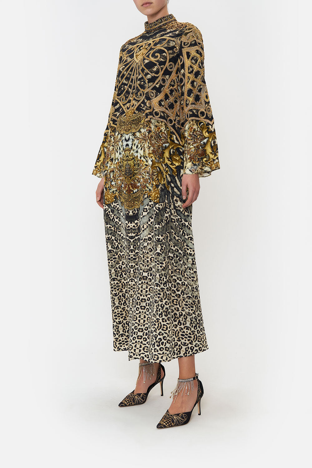 HIGH NECK LONG SLEEVE DRESS ARMADA