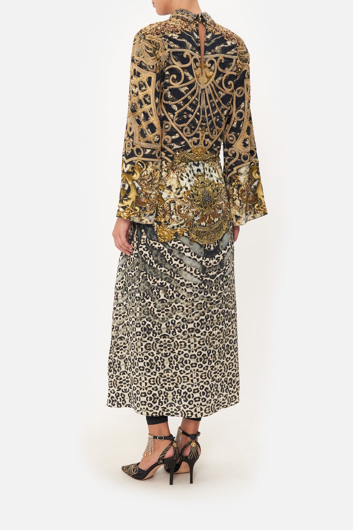 HIGH NECK LONG SLEEVE DRESS ARMADA