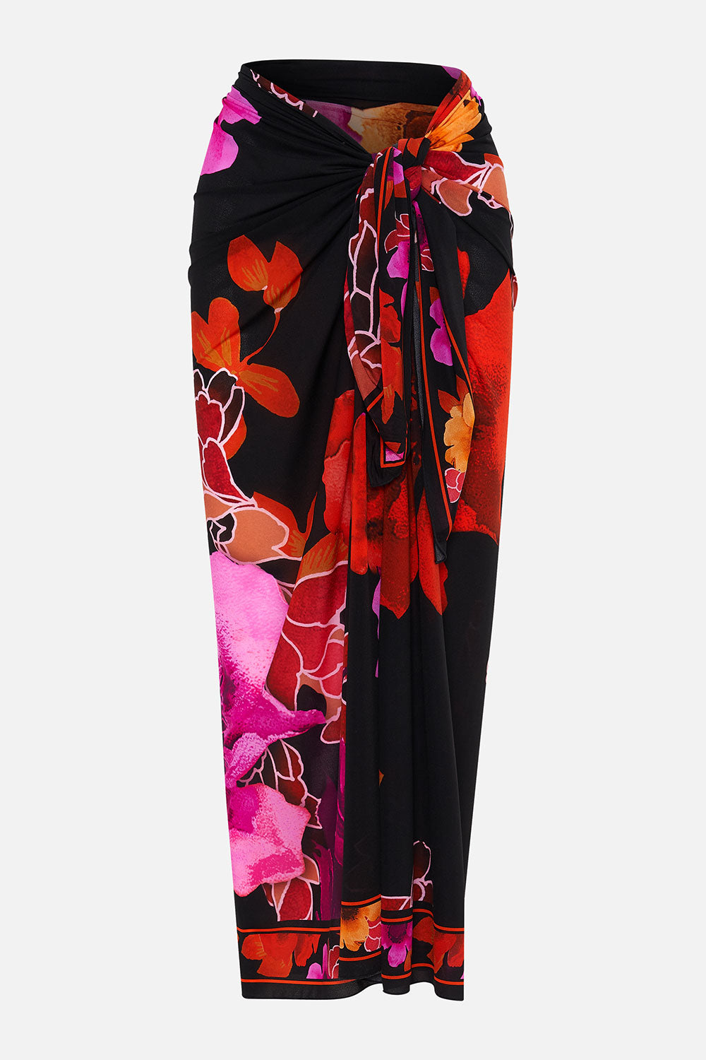 LONG SARONG MIDNIGHT POPPY