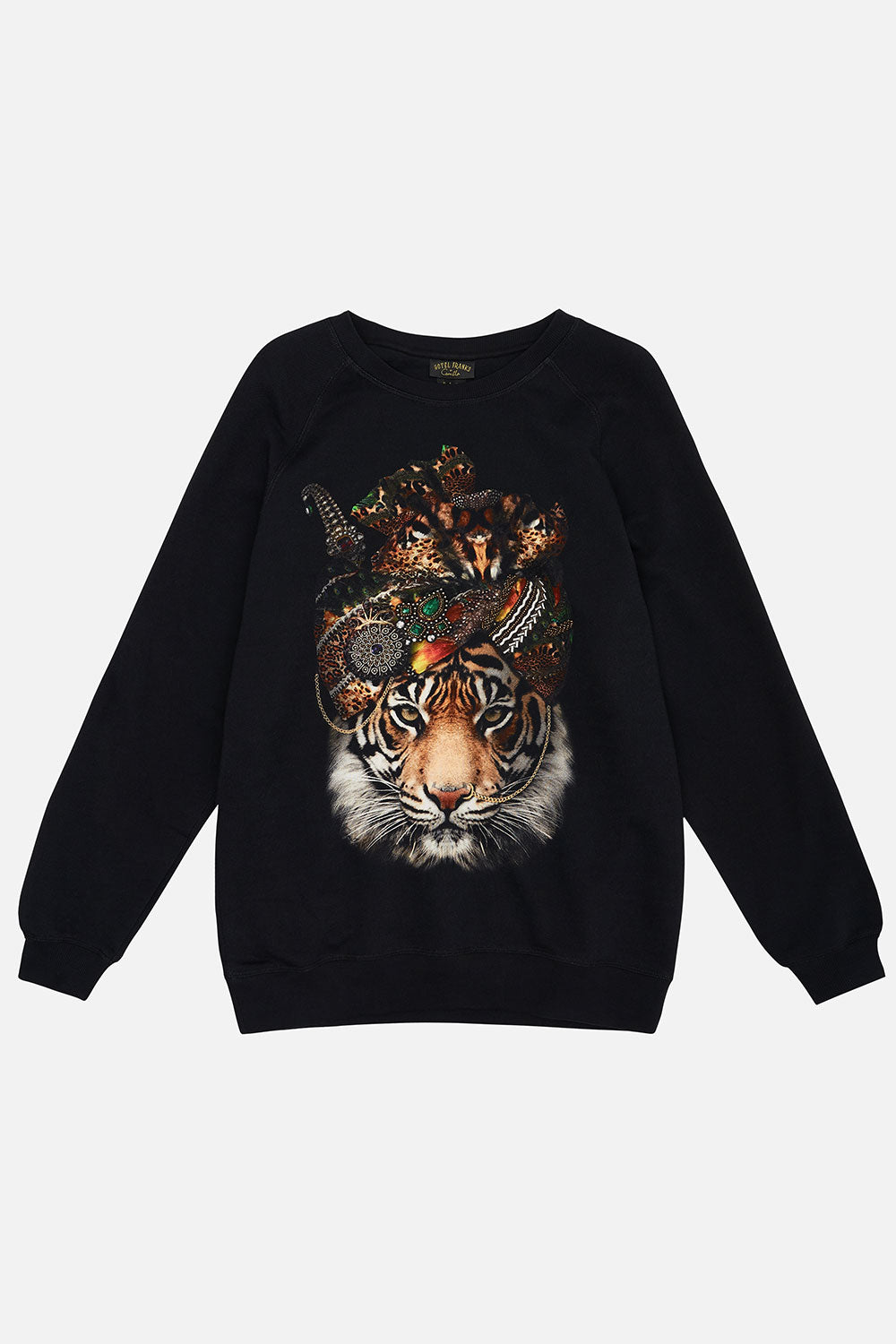 RAGLAN SLEEVE CREW NECK SWEATER SURREALIST XANADU