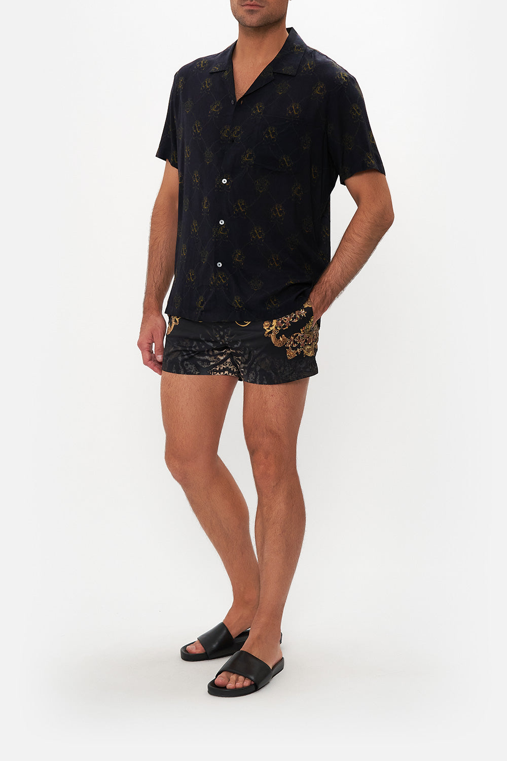 SHORT SLEEVE CAMP COLLARED SHIRT SHADOWS OF ARMADA